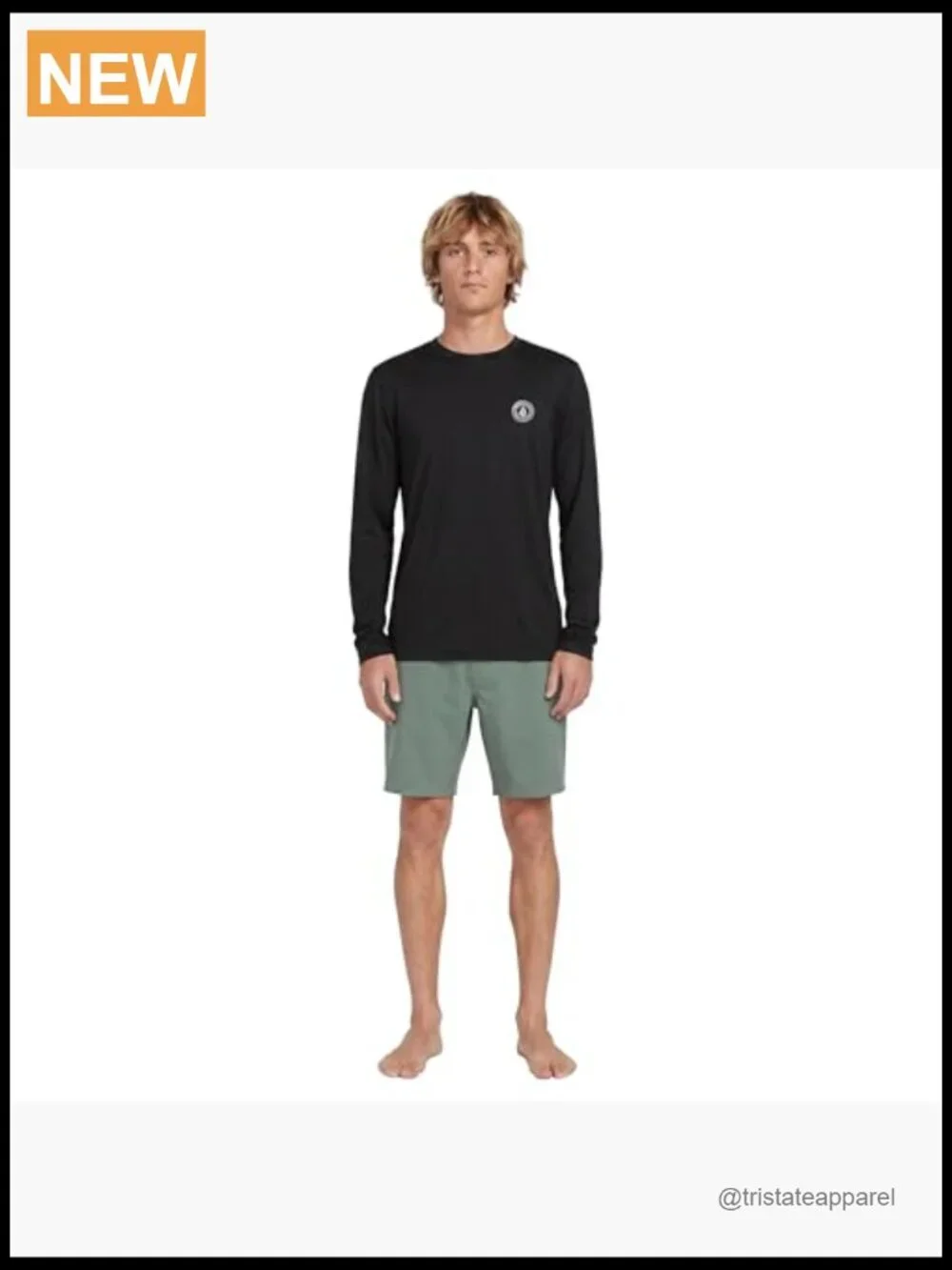 Men's Long Sleeve Rashguard UPF 50+ Sun Protection Quick-Dry Swim Shirt